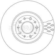 Borg & Beck 2 x Vented Front Brake Discs BBD5554
