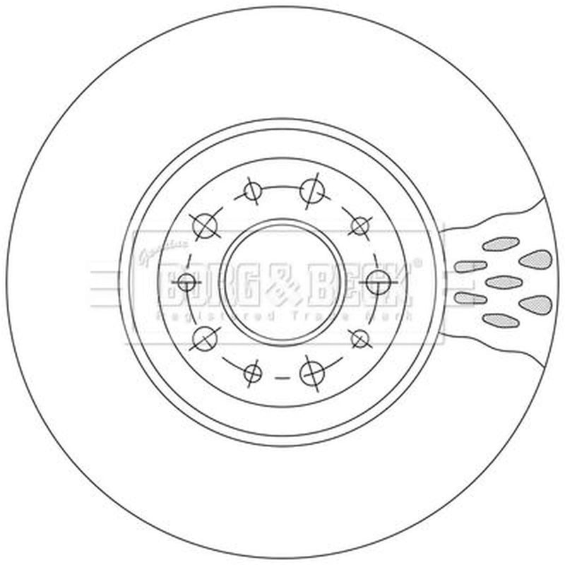 Borg & Beck 2 x Vented Front Brake Discs BBD5554