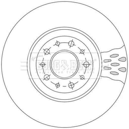 Borg & Beck 2 x Vented Front Brake Discs BBD5554