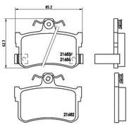 Brembo 4 x Rear Brake Pad Set P28027