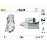 Valeo Starter Motor 12V 1.4kW 8 Teeth 438334