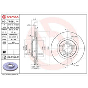 Brembo 2 x Front Brake Discs 09.7196.11