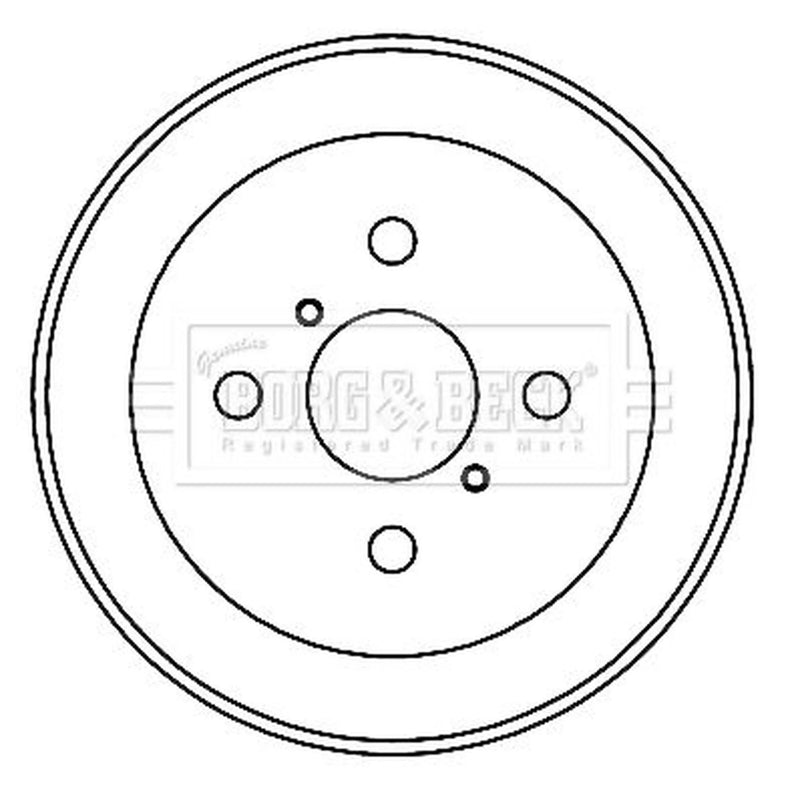 Borg & Beck Brake Drum Assembly Rear BBR7231