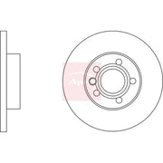 Apec 2 x Solid Front Brake Discs DSK785