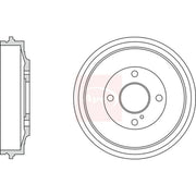 Apec Brake Drum Assembly Rear DRM9202