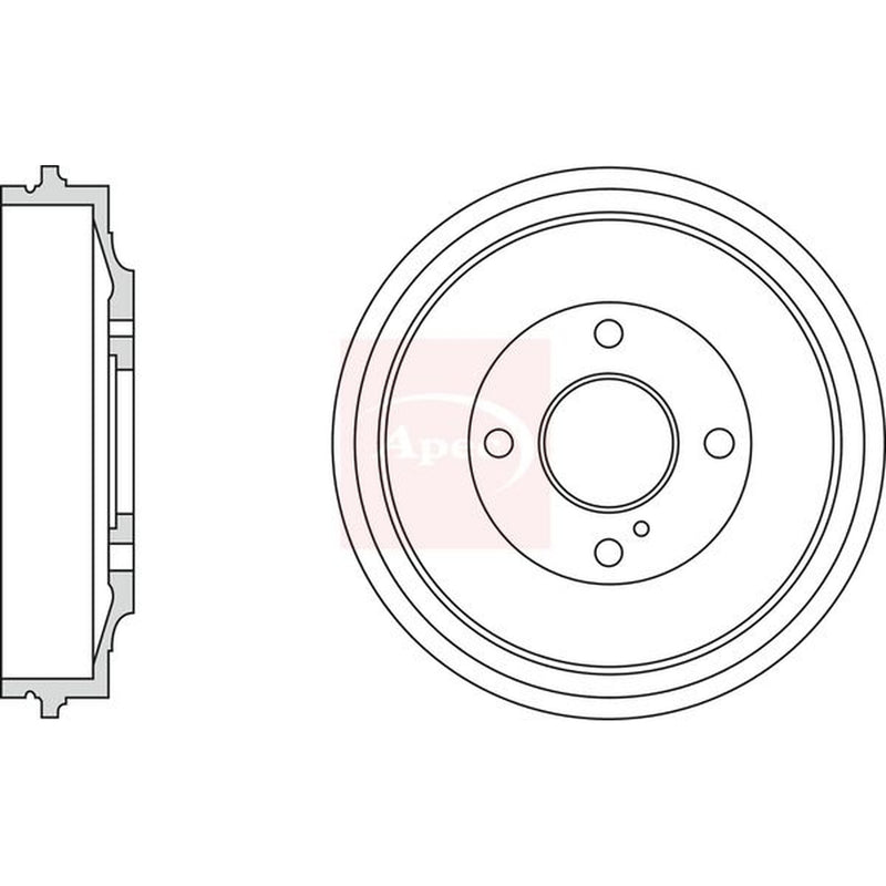 Apec Brake Drum Assembly Rear DRM9202