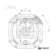 Febi Spring Brake Chamber Drum Brake 64mm Stroke 109057