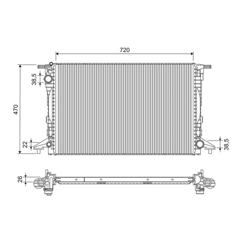 Valeo Engine Radiator 701293