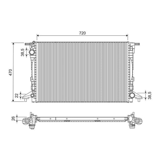 Valeo Engine Radiator 701293