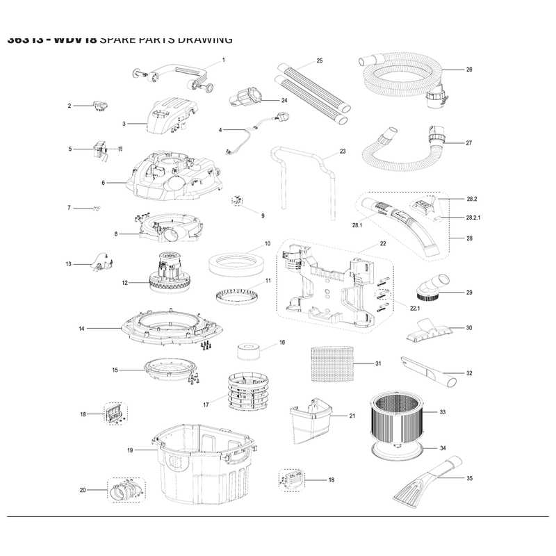 Draper Remote Control Handle Assembly - MPN YWDV18-28