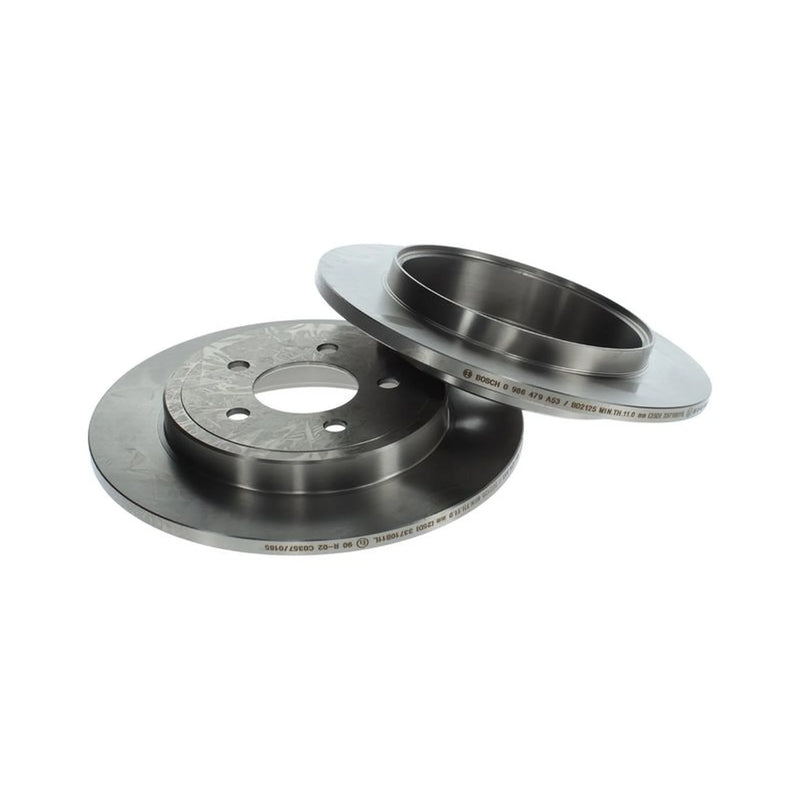 Bosch 2 x Solid Rear Brake Discs 0 986 479 A53