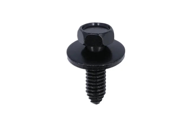 Connect Black Hex-Head Body Screw with Washer - for Vauxhall Opel 50pc - CPL