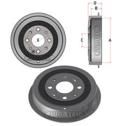 Juratek Brake Drum Assembly Rear JDR025