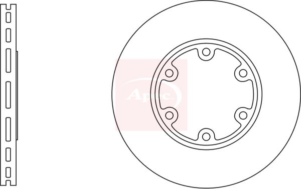 Apec 2 x Brake Disc Set Vented