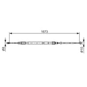 Bosch Handbrake Cable Left Rear 1 987 477 948