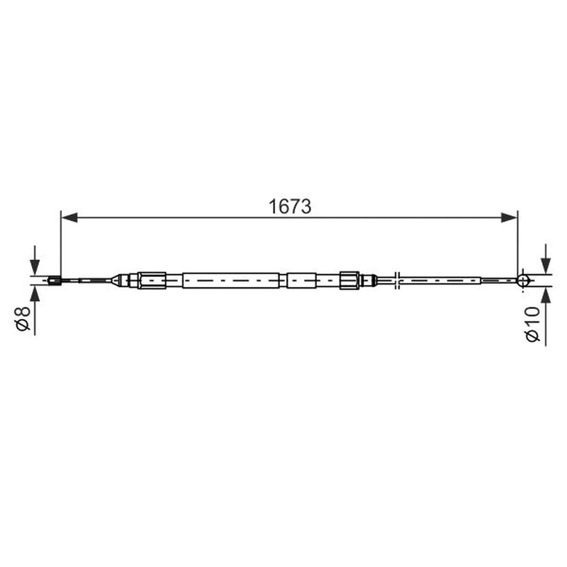 Bosch Handbrake Cable Left Rear 1 987 477 948