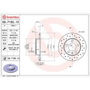 Brembo Xtra 2 x Rear Brake Discs 08.7165.1X