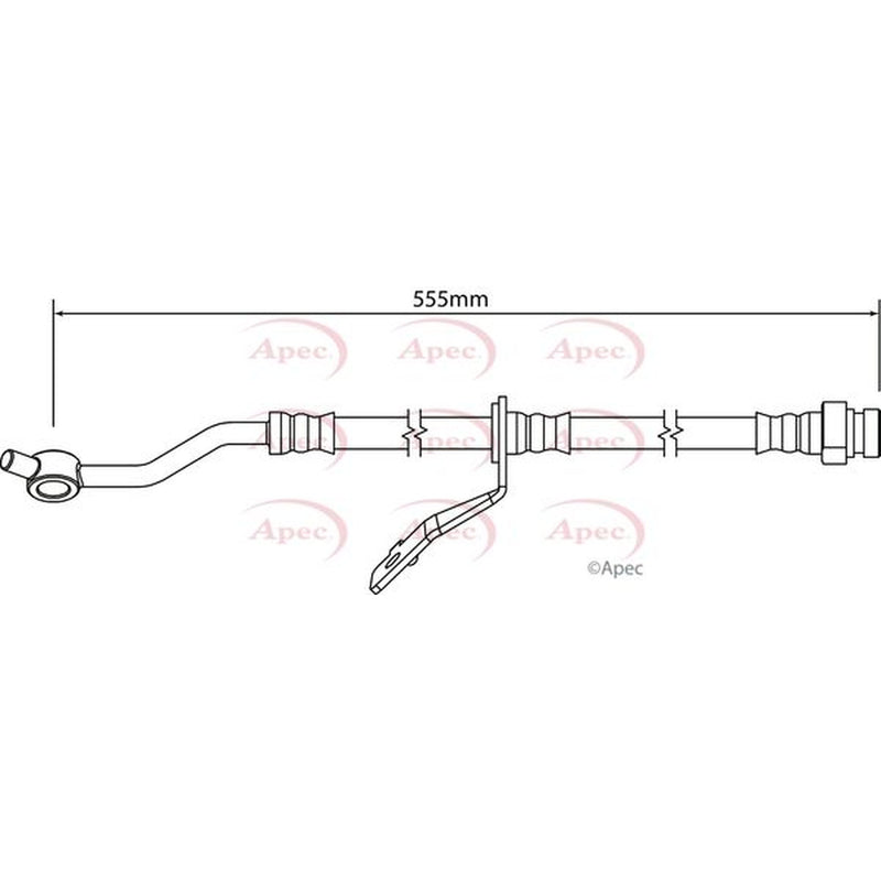 Apec Brake Hydraulic Hose Line Front Left HOS4260