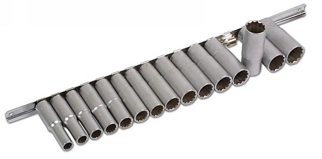Laser Tools Bi-Hex Deep Socket 1/2"D Set 15pc - PL
