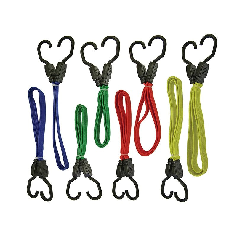 Faithfull Flat Bungee Cord Set 8 Piece - FAITDBUNG8