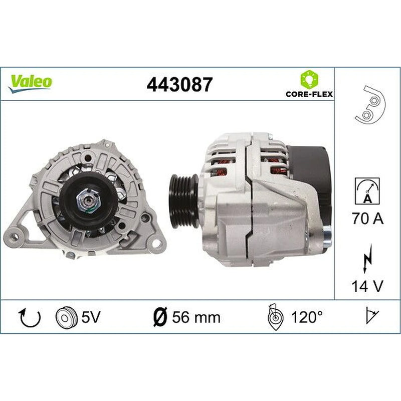 Valeo Car Alternator 12V 443087
