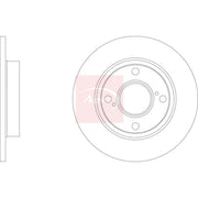 Apec 2 x Solid Rear Brake Discs DSK3828