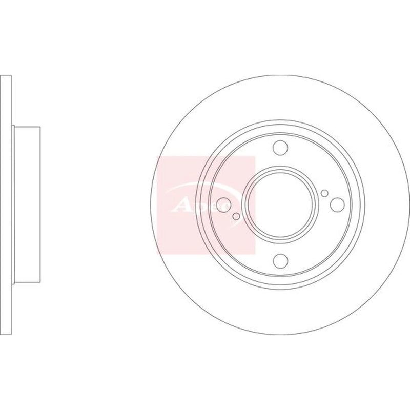 Apec 2 x Solid Rear Brake Discs DSK3828