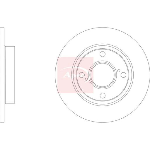 Apec 2 x Solid Rear Brake Discs DSK3828