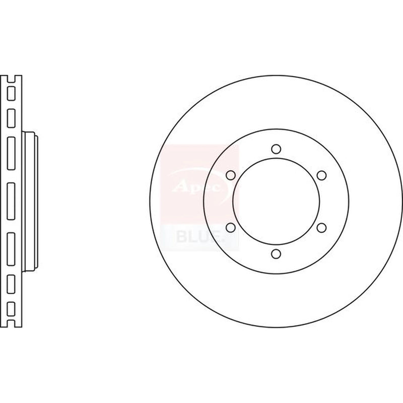 Apec 2 x Vented Front Brake Discs SDK6483
