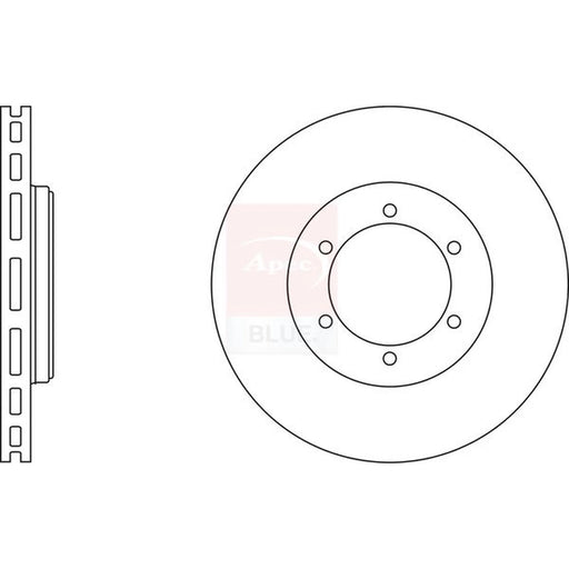 Apec 2 x Vented Front Brake Discs SDK6483