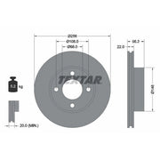 Textar 2 x Vented Front Brake Discs 92054200