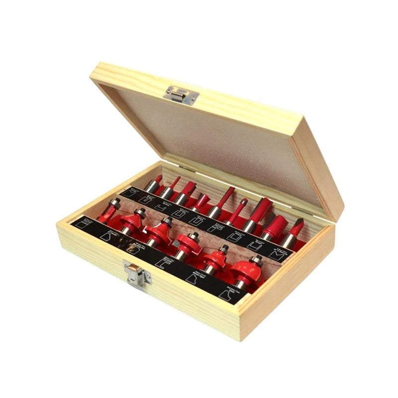 Faithfull 1/2in TCT Router Bit Set, 15 Piece - FAIRBS15