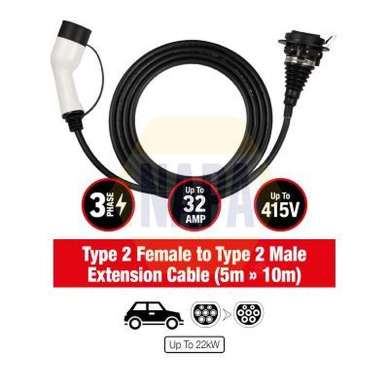 NAPA Electric Vehicle Charging Cable Charging plug type 2 NEC106