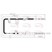 Apec Handbrake Cable Right Rear CAB1575