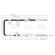 Apec Handbrake Cable Right Rear CAB1575