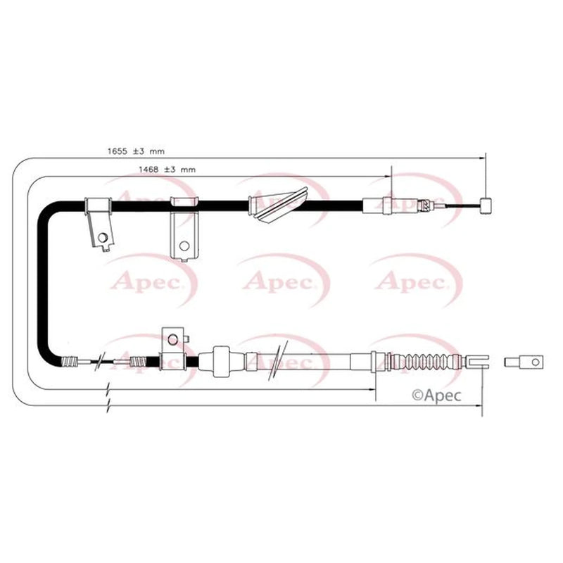 Apec Handbrake Cable Right Rear CAB1575