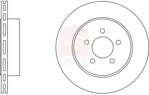 Apec 2 x Brake Disc Set Vented