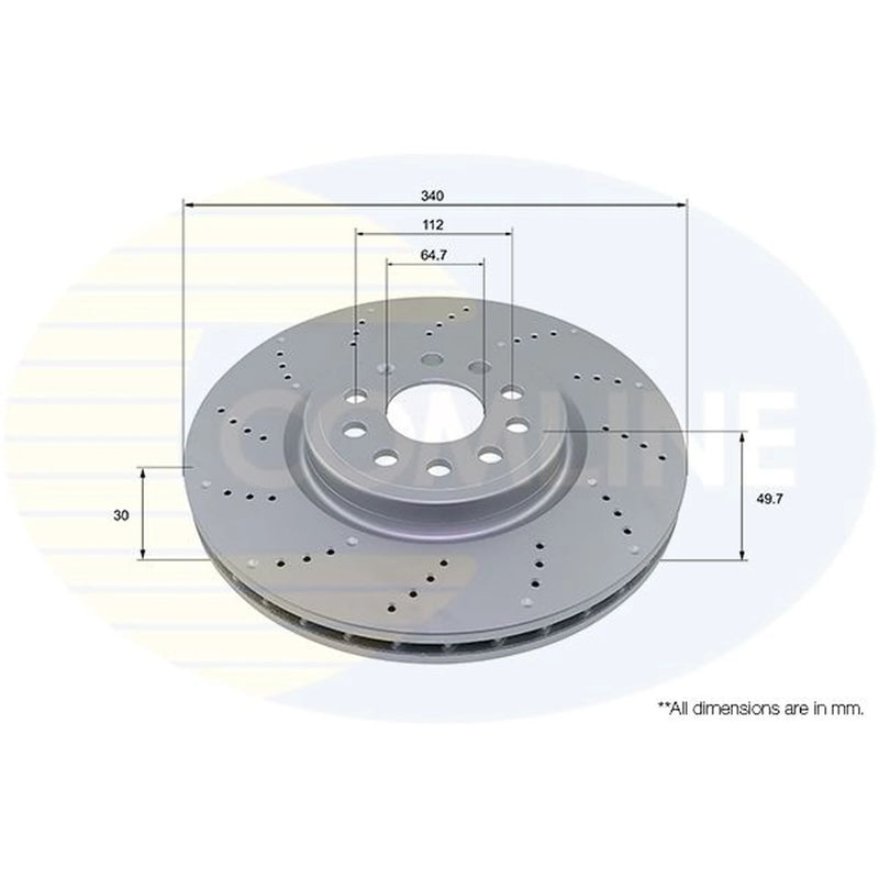 Comline 2 x / Front Brake Discs ADC2996V