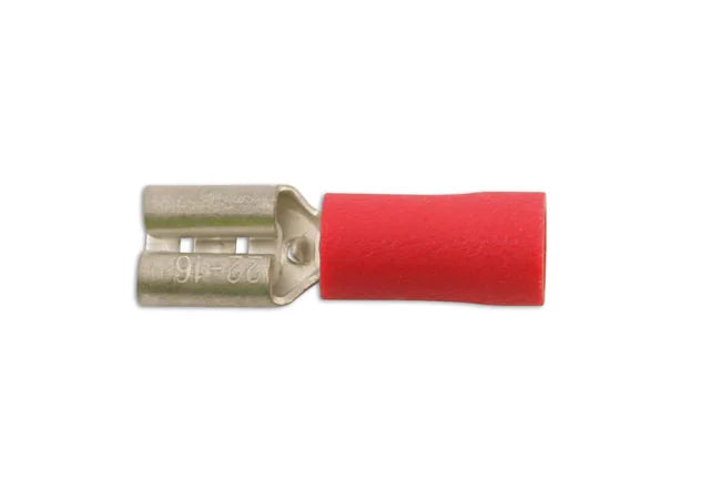 Connect Red Female Push On Insulated Terminal 6.3mm 10pc - CPL