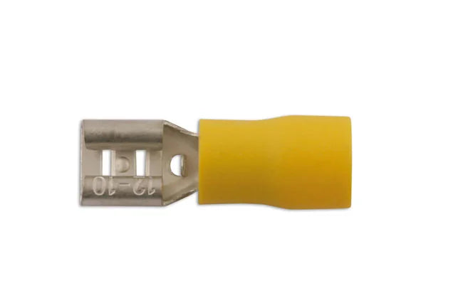 Connect Yellow Female Push On Insulated Terminal 6.3mm 10pc - CPL