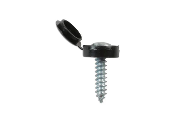Connect Black Number Plate Flip Top & Screw 5pc - CPL
