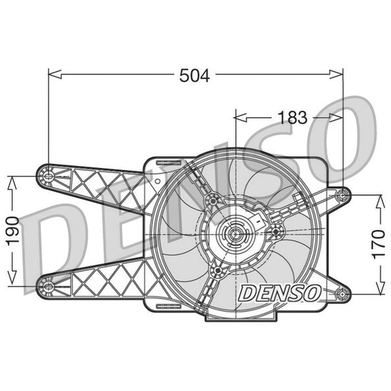 Denso Engine Cooling Fan DER09016
