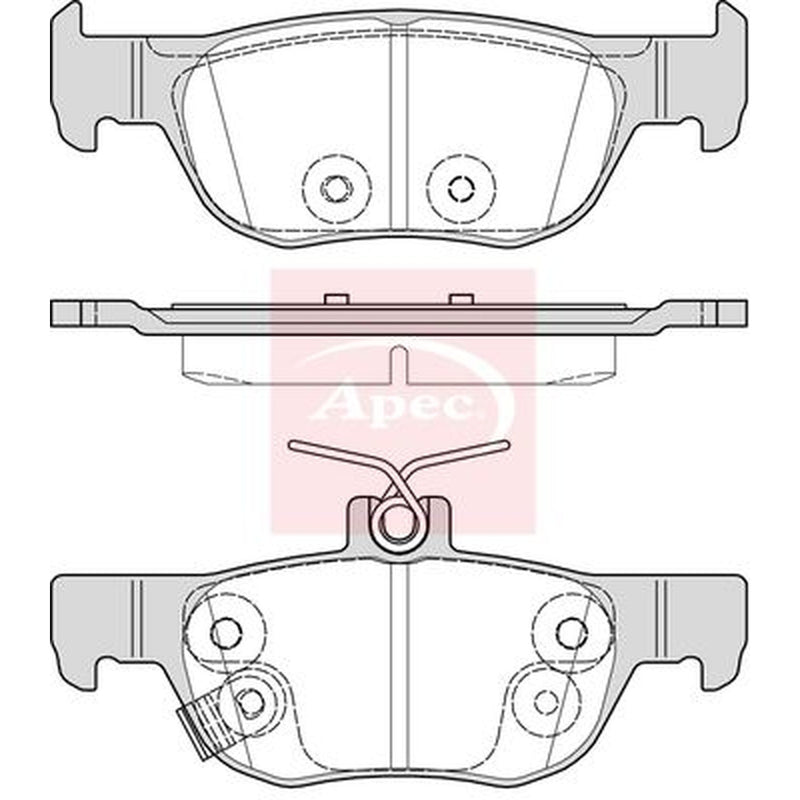 Apec Rear Brake Pad Set PAD2355