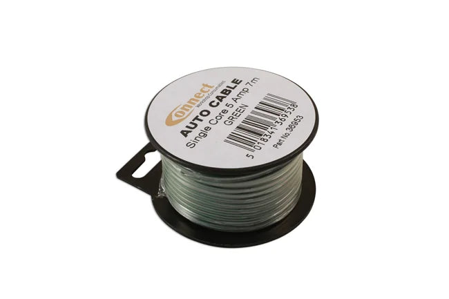 Connect Green Single Core Auto Cable 9/0.30 7m - CPL