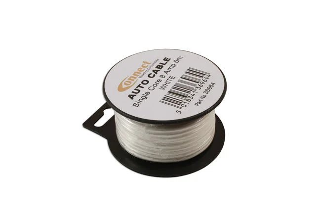 Connect White Single Core Auto Cable 14/0.30 6m - CPL