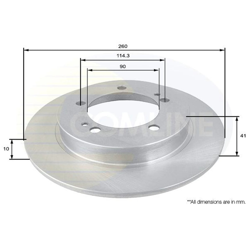 Comline 2 x Solid Rear Brake Discs ADC0376