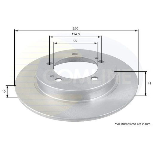 Comline 2 x Solid Rear Brake Discs ADC0376