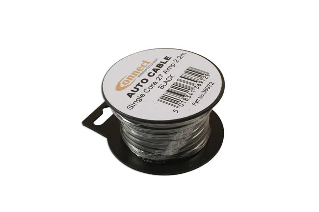 Connect Mini Reel Automotive Cable 27A Black 2.2m - CPL