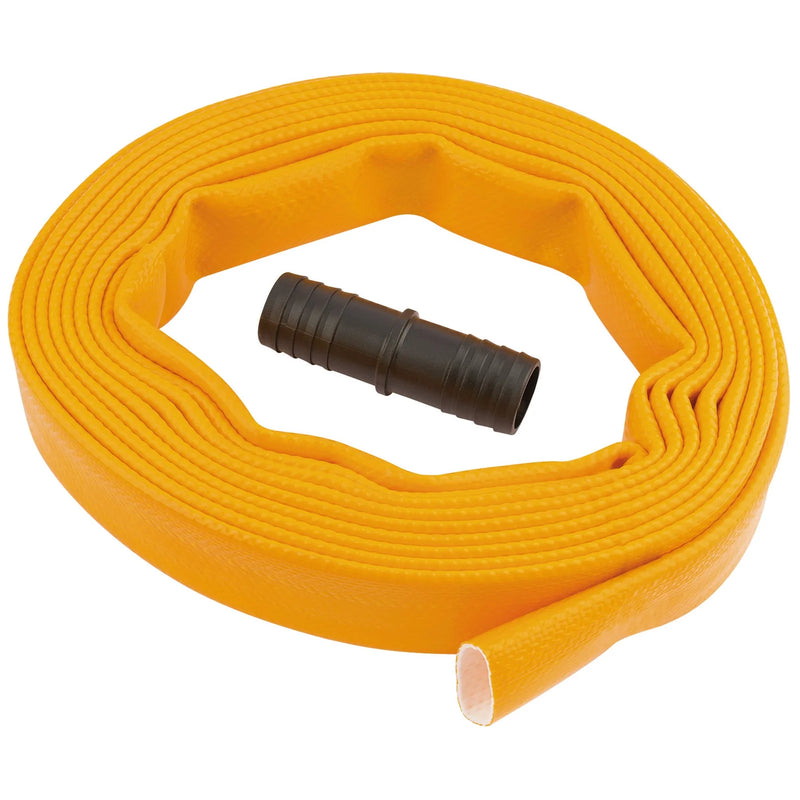 Draper Layflat Hose with Adaptor, 5m - Heavy-Duty Reinforced