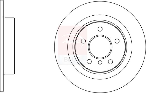 Apec 2 x Brake Disc Set Solid